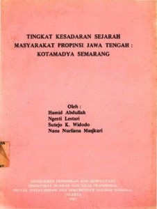 Tingkat Kesadaran Sejarah Masyarakat Propinsi Jawa Tengah Kotamadya